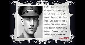 'Siegfried Sassoon'- Short Biography