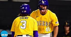 LSU baseball scores 10 runs in the 8th to complete NCAA regionals comeback