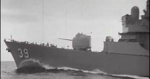 Recruitment video featuring HMAS Hobart (II) at sea