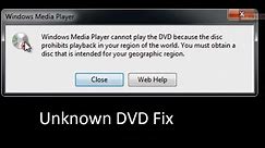 How to fix Windows Media Player cannot play the DVD because the disc prohibits playback in your