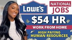 LOWE'S Work From Home | Work From Home NO Degree Jobs | Remote Jobs