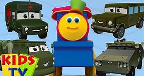 Bob el tren | Vehículos del ejército | Videos de niños | Bob Train Army Visit | Learn Army Vehicles
