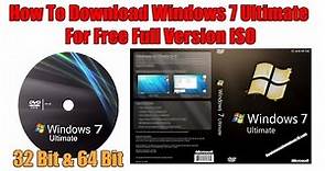 How to Download and Activate Windows 7 Ultimate(GENUINE) For Free (32bit & 64bit) 2017