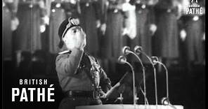 Mussolini Close Ups And Speech In German (1927)