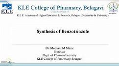 Benzotriazole Synthesis| Dr Meenaxi Maste