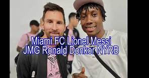 Rencontre de l'académicien JMG Ronald Donkor le #48 du RBNY et de Lionel Messi de l'Inter Miami