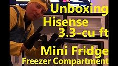 Unboxing 3 3 cu ft Mini Fridge Freezer Compartment