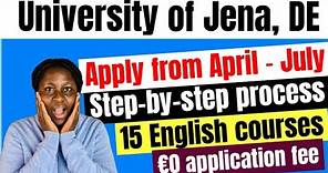 No Tuition and No uni-assist to apply: how to apply for MSc at the University of Jena Germany