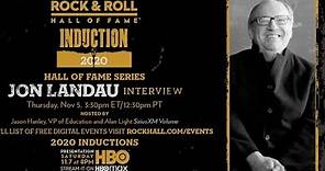 Hall of Fame Interview with Inductee Jon Landau