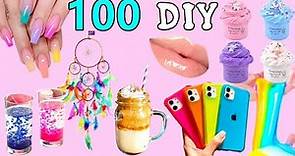 100 DIY - EASY LIFE HACKS AND DIY PROJECTS YOU CAN DO IN 5 MINUTES - ROOM DECOR, PHONE CASE and more