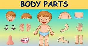 Learn Body parts, Body Parts, Body Parts For Kids, Parts of body with Spellings, Body Parts Name.