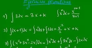 Cálculo integral: ejercicios resueltos de primitivas
