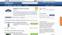 Lowe's Coupon Code - How to use Promo Codes and Coupons for Lowes.com