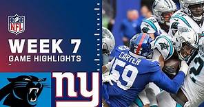 Panthers vs. Giants Week 7 Highlights | NFL 2021