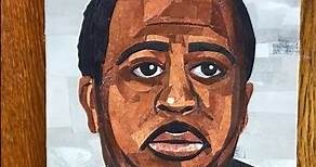 Stanley Hudson (Leslie David Baker) collage inspired by The Office and made from magazine cutouts