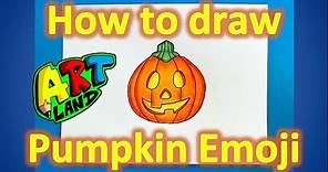 How to draw the Pumpkin Emoji