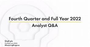 Shell's fourth quarter and full year 2022 results Q&A webcast for investor relations