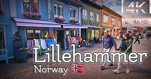👣Walk with Me in 4K | Lillehammer city center in Norway | Summer 2023👣