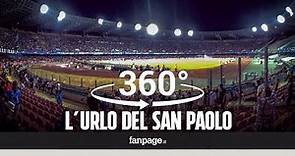 VIDEO 360° - Napoli-Nizza, lo stadio San Paolo urla l'inno della Champions
