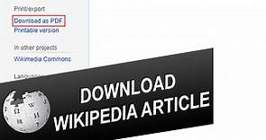 How to Download Wikipedia Article for Offline Reading on Desktop, Android, iPhone or iPad