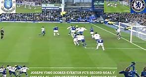JOSEPH YOBO SCORES EVERTON FC’S SECOND GOAL V CHELSEA FC–17TH DECEMBER 2006-GOODISON PARK