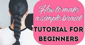 How to Braid Your Own Hair - Simple Tutorial for Beginners | NINA GREY
