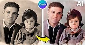 Colorize Black and White Photos using ai in Canva