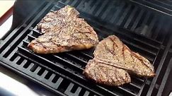 Weber Gas Grill and Grill Grates / Porter House Steaks