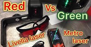 come si usa la livella laser e il metro laser ? Recensione e differenza tra laser rosso e verde