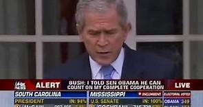 President Bush on Obama's "Impressive Victory"