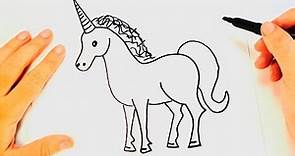 Cómo dibujar un Unicornio para niños | Dibujo de Unicornio paso a paso