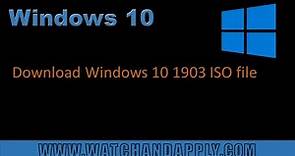Download Windows 10 1903 ISO file