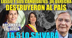 Rosa María Calderón: Lasso sus candidatos de derecha, destruyeron el país. Las cinco los salvará