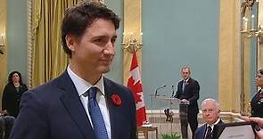 Justin Trudeau is sworn-in as Canada's 23rd Prime Minister on November 4, 2015-