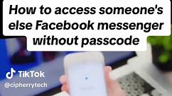 How to access someone's else Facebook messenger without passcode #facebook#facebookspy#facebookspysoftware#facebookspytips#facebookspying#facebookspy2023#facebook#spyonboyfriend#spyonboyfriendfacebook#spyongirlfriend#spy#boyfriend#girlfriend#infedelityi marriage#goviral #messenger