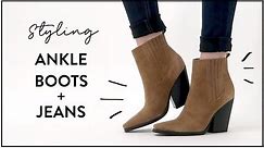 How to Style ANKLE BOOTS and JEANS (Skinny, Flare, Cropped, Straight Jeans) | Miss Louie