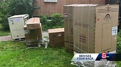 Man says Home Depot's white glove appliance delivery was dumped on front lawn