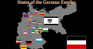 The 26 states of the German Empire