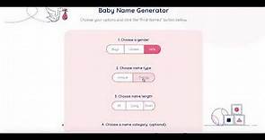 Looking for Baby Names? The Baby Name Generator can Help! Powered by Parents Worldwide [EN]
