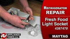 Maytag& Whirlpool Refrigerator - Light flickers or will not turn on - Fresh Food Light Socket