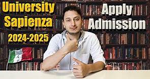 How to Apply 2024-2025 Sapienza University of Rome Admissions Application