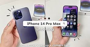 iphone 14 pro max deep purple (256gb) unboxing + camera test 📦