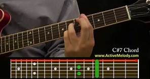 How To Play a C#7 (Sharp) Chord On The Guitar