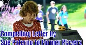 Powerful Letter from Sue Paterno to Penn State Football Letterman