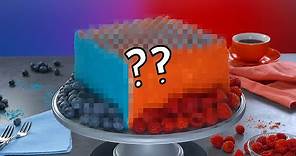 ¿Roja o azul? ¡Mueve esta tarta de posición y creerás que te has vuelto loco! 😜