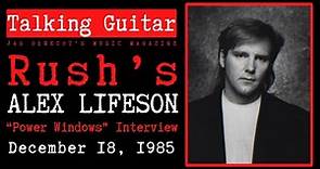 Rush's Alex Lifeson: The Complete 1985 "Power Windows" Interview