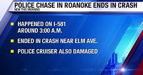 Police chase in Roanoke ends in crash on 581, one in custody
