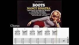 These Boots Are Made For Walkin' - Guitar Chords/TAB Play-Along (Simple) - Nancy Sinatra