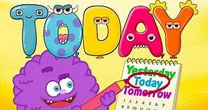 yesterday today tomorrow song - learn english with funny videos for kids