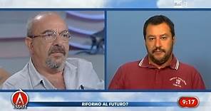 Vauro vs Matteo Salvini "Razzista e fascista!"- Agorà Estate 05/08/2015